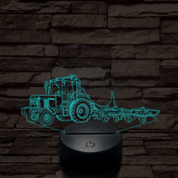 John Deere Traktor 6100 7 színű 3D led lámpa