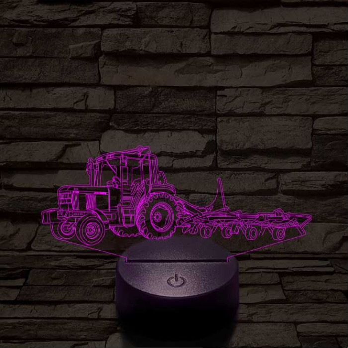 John Deere Traktor 6100 7 színű 3D led lámpa