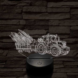 John Deere Traktor 6145 7 színű 3D led lámpa