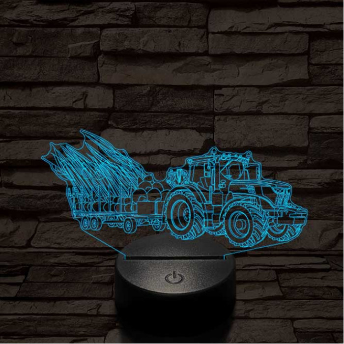 John Deere Traktor 6145 7 színű 3D led lámpa