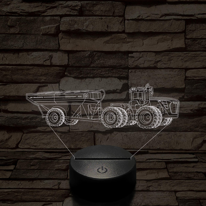 John Deere Traktor 9430, 7 színű 3D led lámpa