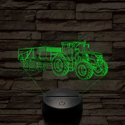 "Dzsondér" Traktor 7 színű 3D led lámpa