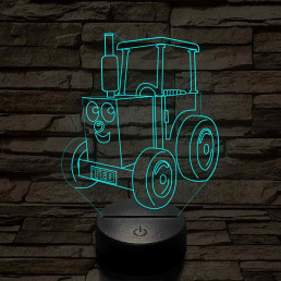 Ted(d) a saját neved rá Traktor  7 színű 3D led lámpa