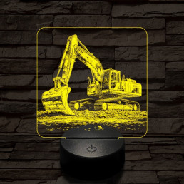 Exkavátor 7 színű valósághű 3D led lámpa