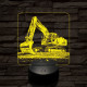 Exkavátor 7 színű valósághű 3D led lámpa