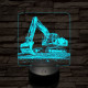 Exkavátor 7 színű valósághű 3D led lámpa