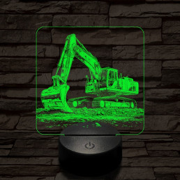 Exkavátor 7 színű valósághű 3D led lámpa