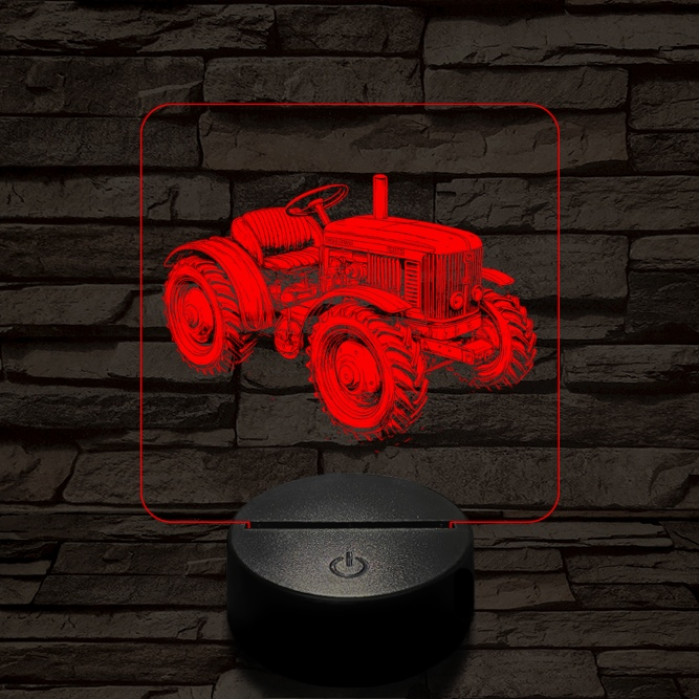 Kerti traktor 7 színű valósághű 3D led lámpa