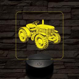 Kerti traktor 7 színű valósághű 3D led lámpa