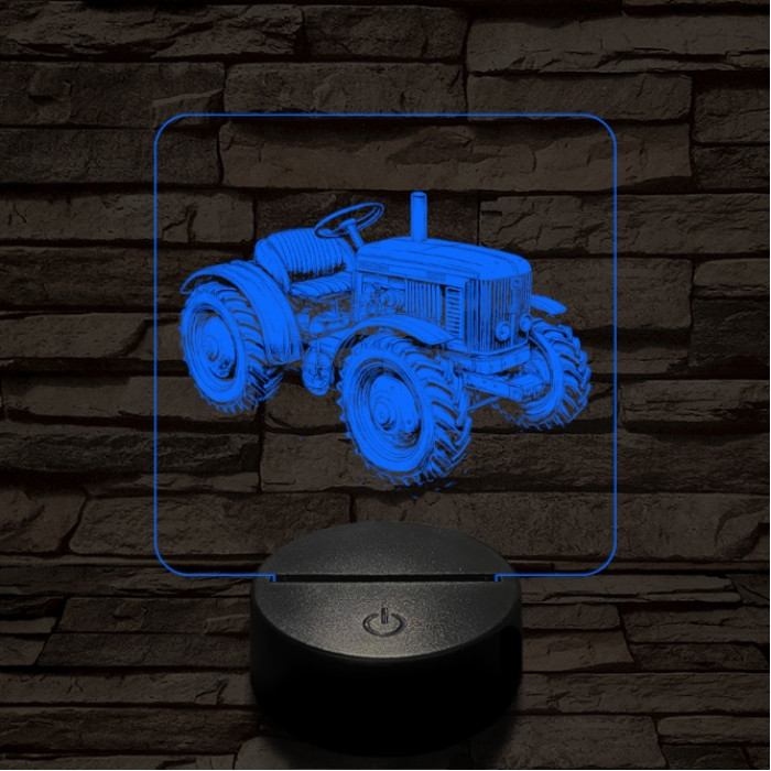 Kerti traktor 7 színű valósághű 3D led lámpa