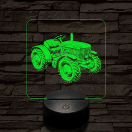 Kerti traktor 7 színű valósághű 3D led lámpa