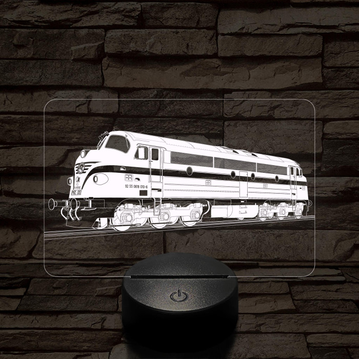 Nohab mozdony 7 színű 3D led lámpa