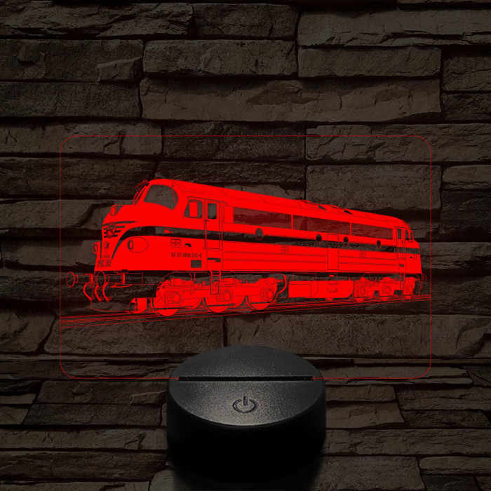 Nohab mozdony 7 színű 3D led lámpa