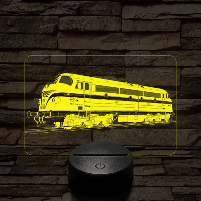 Nohab mozdony 7 színű 3D led lámpa