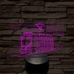 CAF villamos 7 színű 3D led lámpa