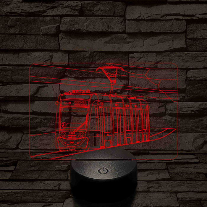 CAF villamos 7 színű 3D led lámpa