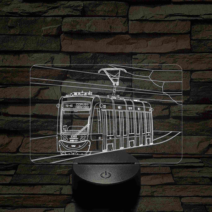 CAF villamos 7 színű 3D led lámpa