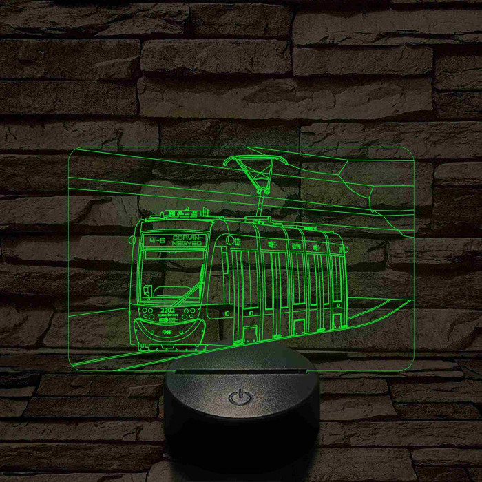 CAF villamos 7 színű 3D led lámpa