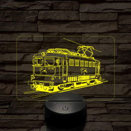 V43 "Fecske" mozdony 7 színű 3D led lámpa