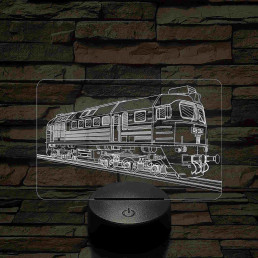 M62 "Szergej" mozdony 7 színű 3D led lámpa