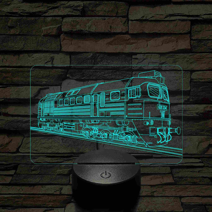 M62 "Szergej" mozdony 7 színű 3D led lámpa