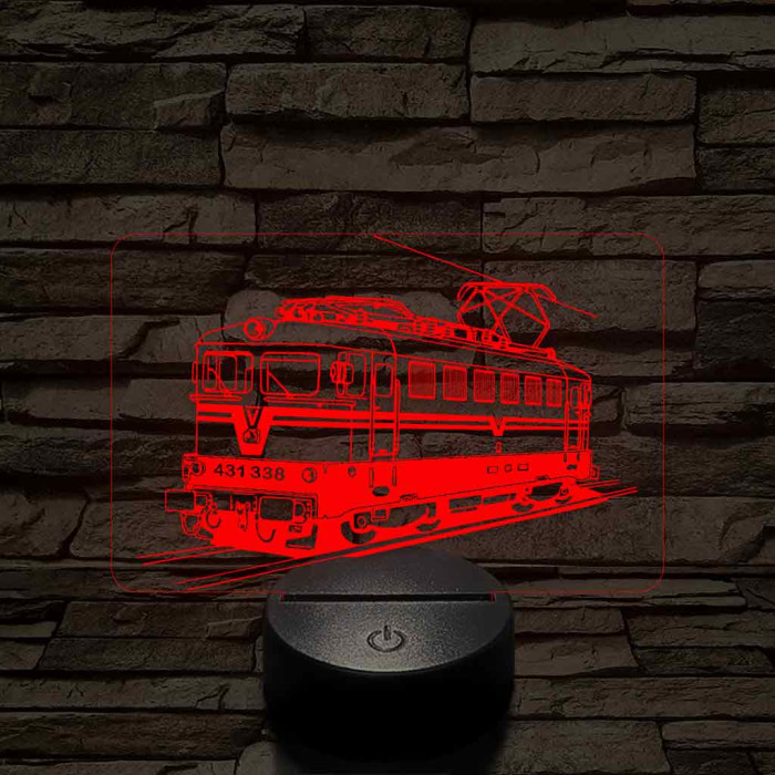 V43  Híd mozdony 7 színű 3D led lámpa