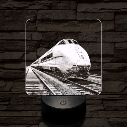 Kívánság vonat 7 színű valósághű 3D led lámpa