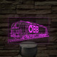 OBB Vectron mozdony 7 színű 3D led lámpa