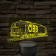 OBB Vectron mozdony 7 színű 3D led lámpa