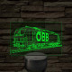 OBB Vectron mozdony 7 színű 3D led lámpa