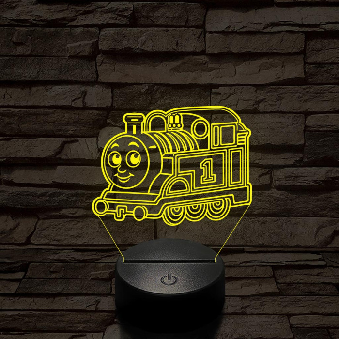 Gyerekmozdony – 7 színű, színváltós 3D LED lámpa