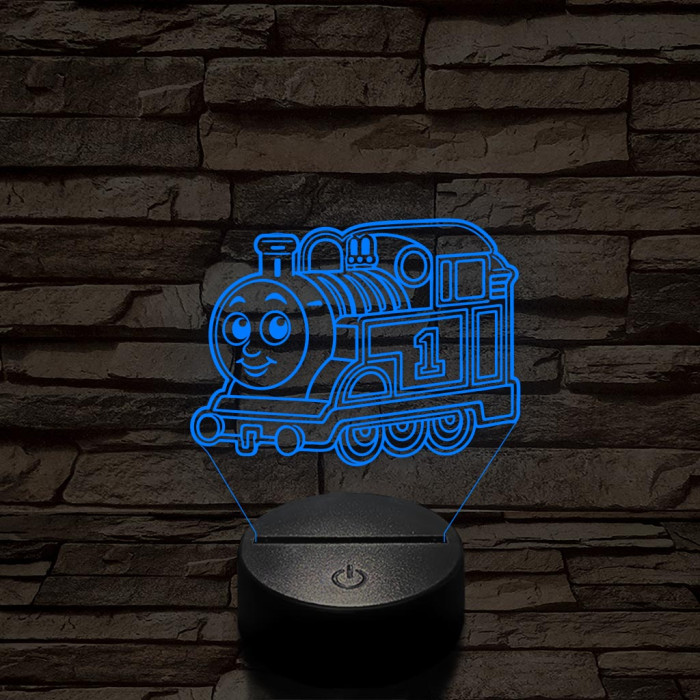 Gyerekmozdony – 7 színű, színváltós 3D LED lámpa