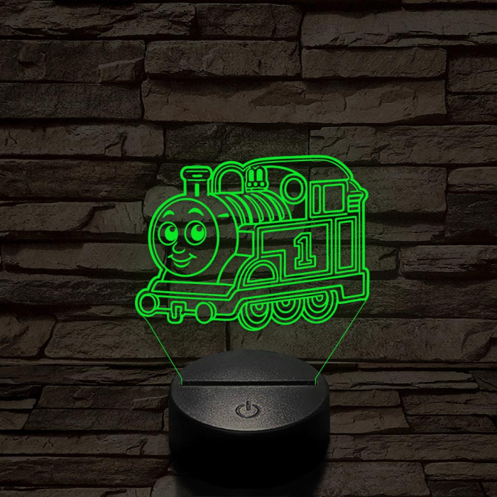 Gyerekmozdony – 7 színű, színváltós 3D LED lámpa