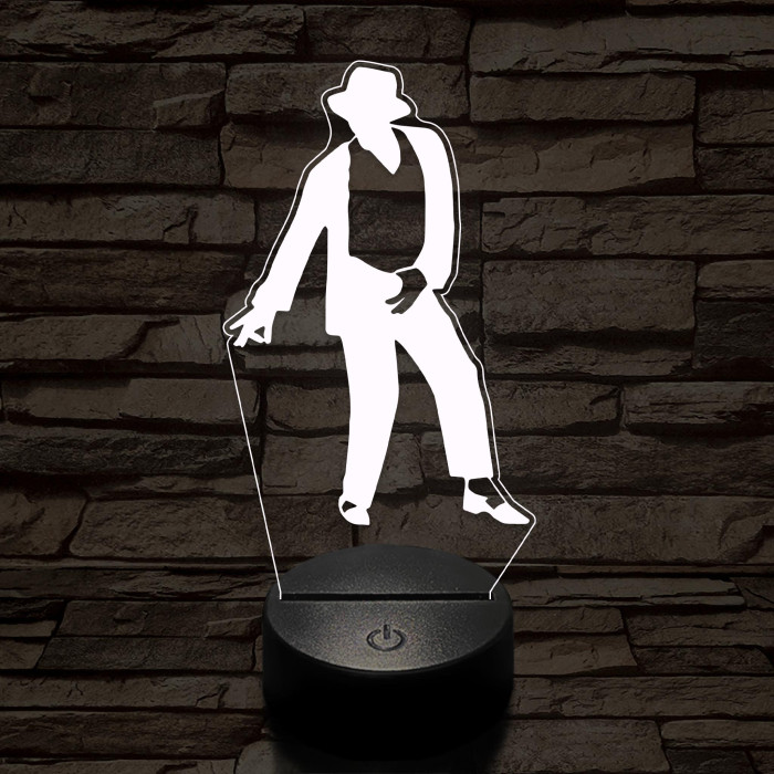 Michael Jackson 7 színű 3D led lámpa