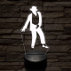 Michael Jackson 7 színű 3D led lámpa