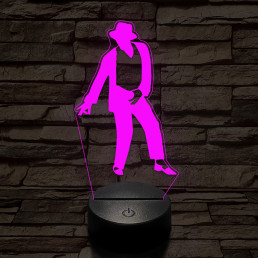 Michael Jackson 7 színű 3D led lámpa
