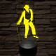 Michael Jackson 7 színű 3D led lámpa