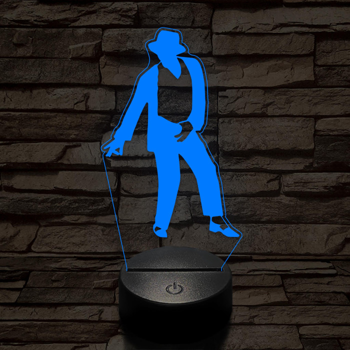 Michael Jackson 7 színű 3D led lámpa