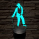 Michael Jackson 7 színű 3D led lámpa