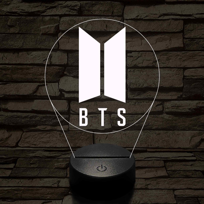 BTS 7 színű 3D led lámpa