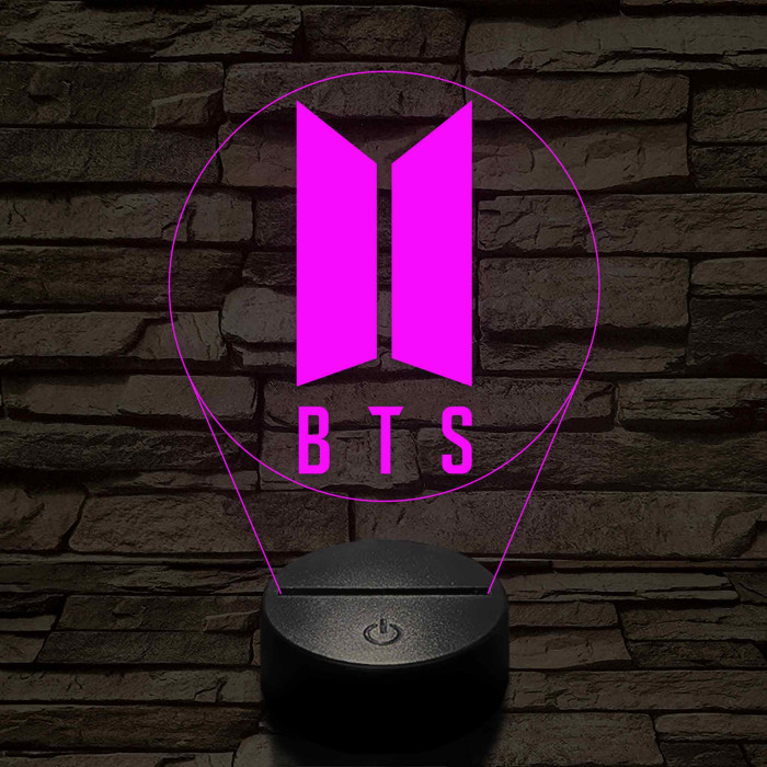 BTS 7 színű 3D led lámpa