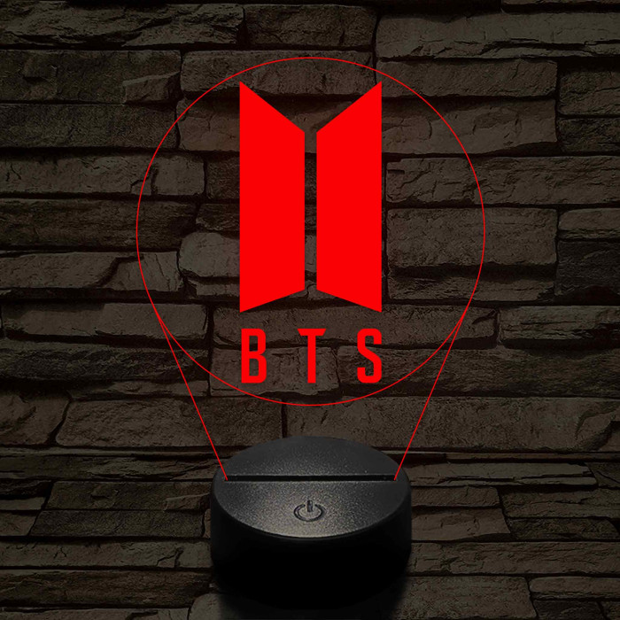 BTS 7 színű 3D led lámpa