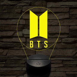 BTS 7 színű 3D led lámpa