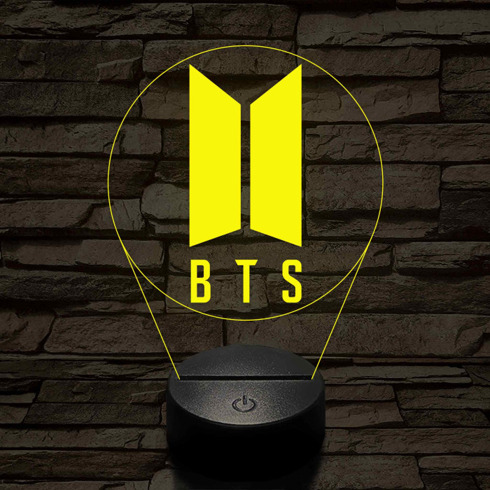 BTS 7 színű 3D led lámpa