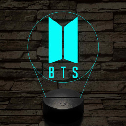 BTS 7 színű 3D led lámpa