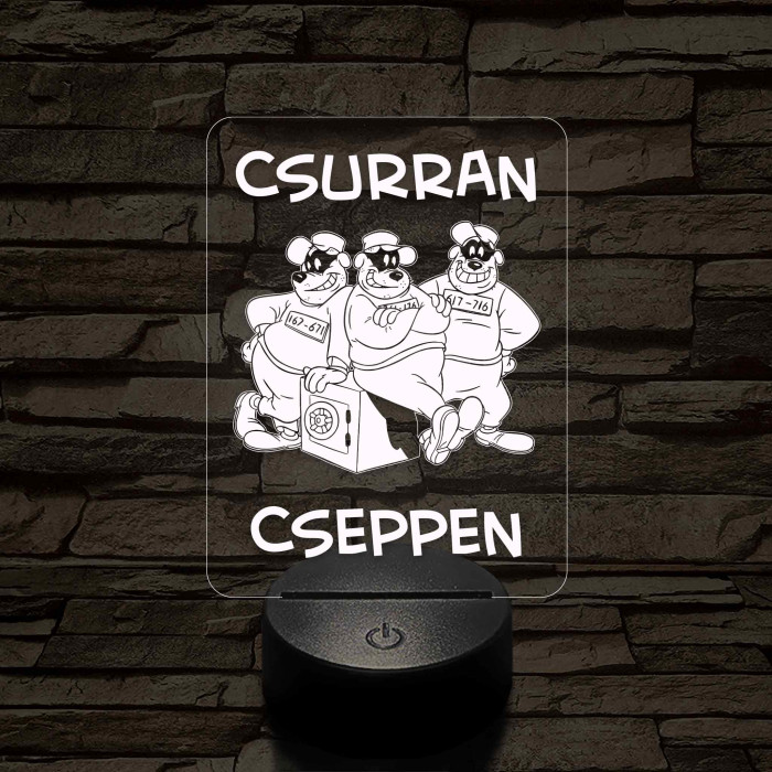 Csurran-Cseppen  7 színű 3D led lámpa