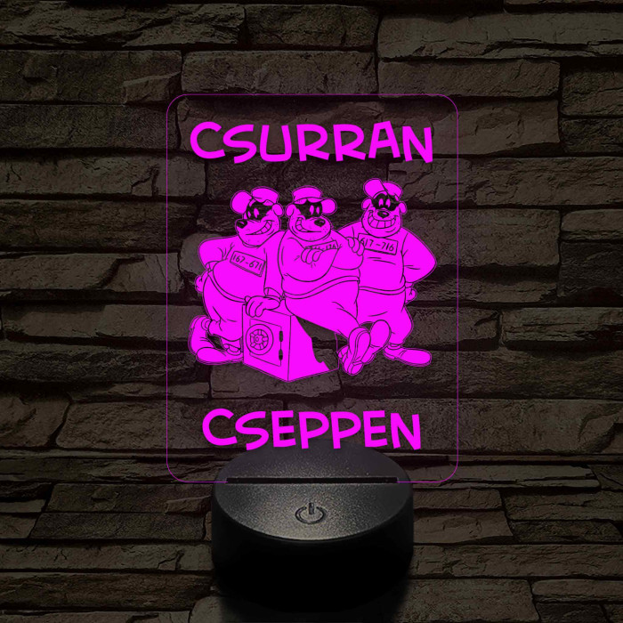 Csurran-Cseppen  7 színű 3D led lámpa