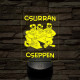 Csurran-Cseppen  7 színű 3D led lámpa