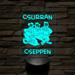 Csurran-Cseppen  7 színű 3D led lámpa