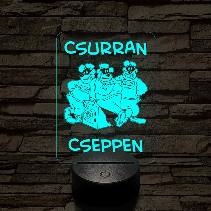 Csurran-Cseppen  7 színű 3D led lámpa